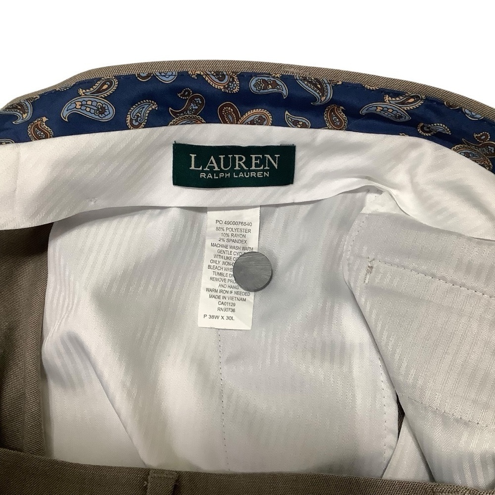 Lauren Ralph Lauren Slacks Sz 38W 30L Taupe - Picture 3 of 9